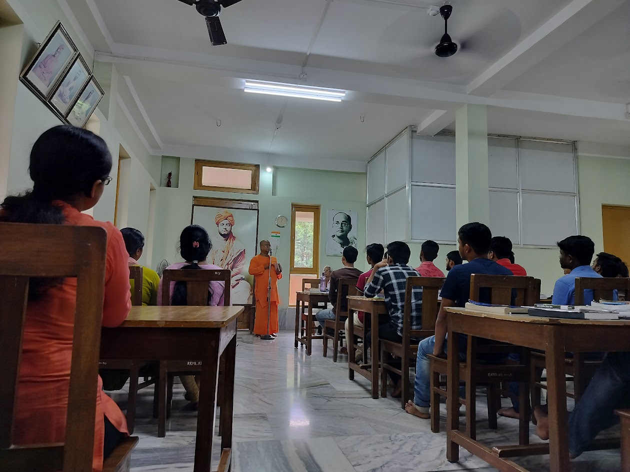 Interior of Kenduadihi Sevashrama Library